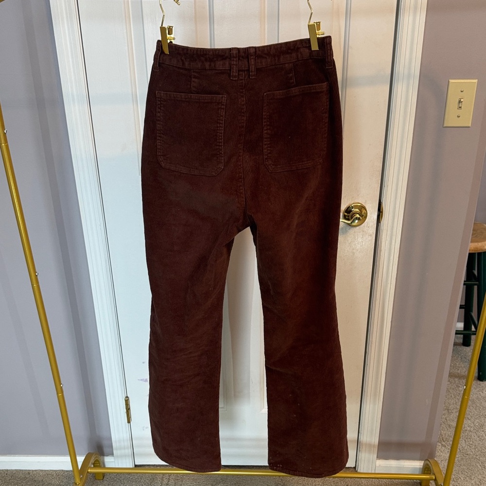 J. Crew Women's Corduroy Flare Pants in Deep Brown Size 28 - Picture 7 of 10